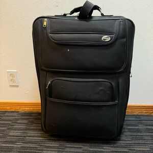 American Tourister Black Rolling Carry-On Luggage – Durable & Stylish